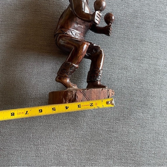 Mid Century Modern Vintage Iron Wood Hand-carved Yaqui Deer Dancer Figure - Picture 9 of 14